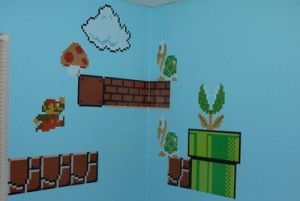 Habitacion infantil estilo Mario Bros